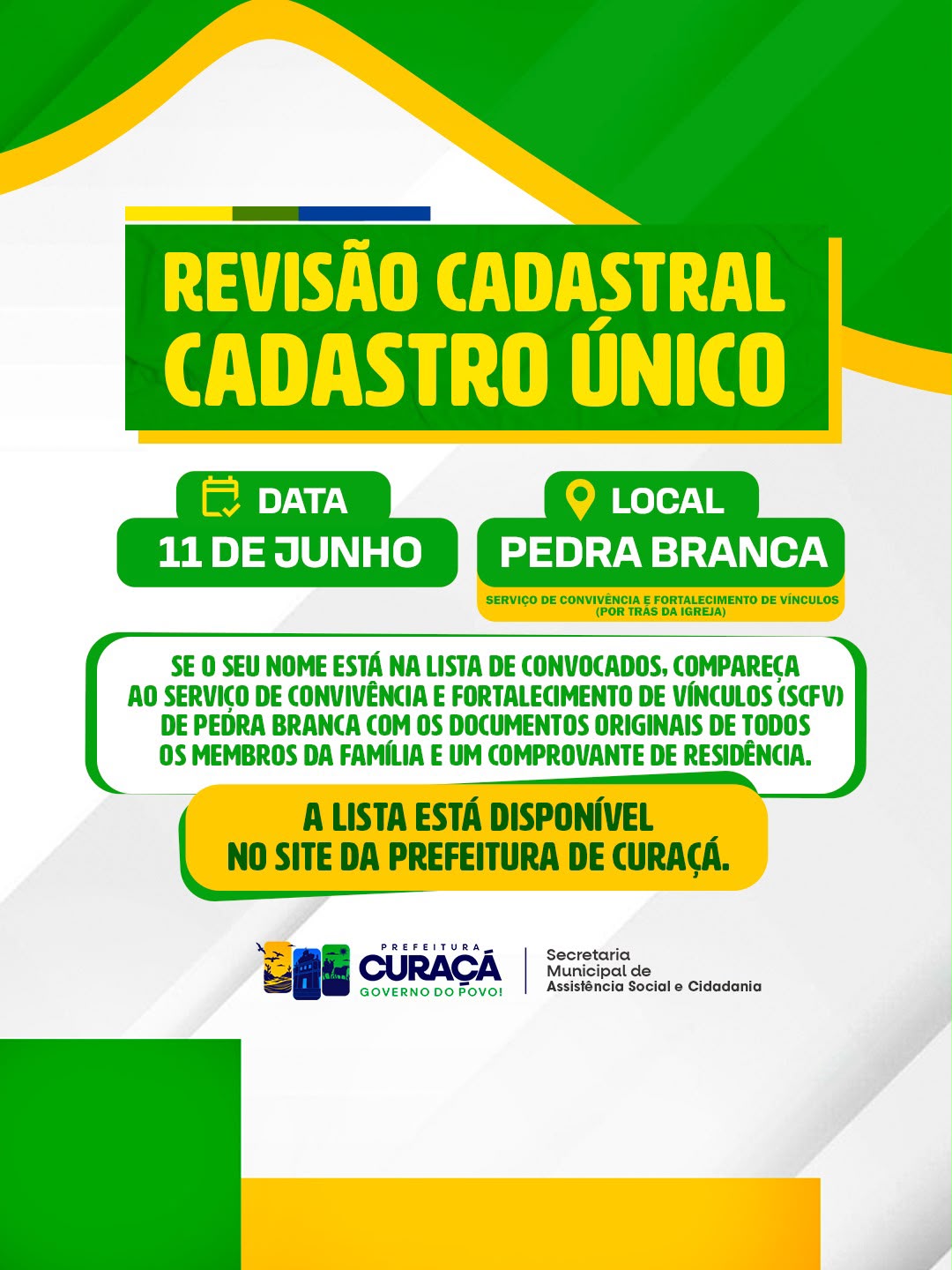 Equipe do Cadastro Único realiza revisão cadastral em Pedra Branca