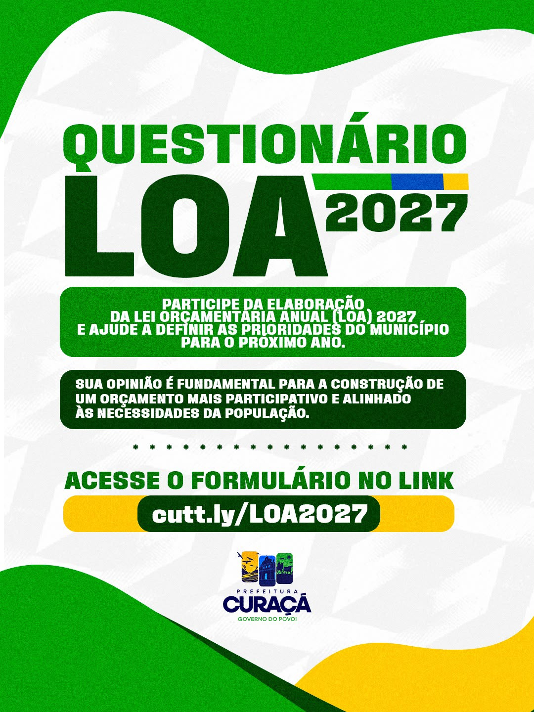 Prefeitura de Curaçá lança questionário para elaboração da LOA 2027