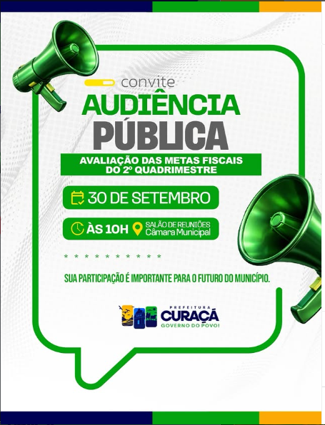 Prefeitura de Curaçá realiza audiência pública sobre metas fiscais do 2º quadrimestre
